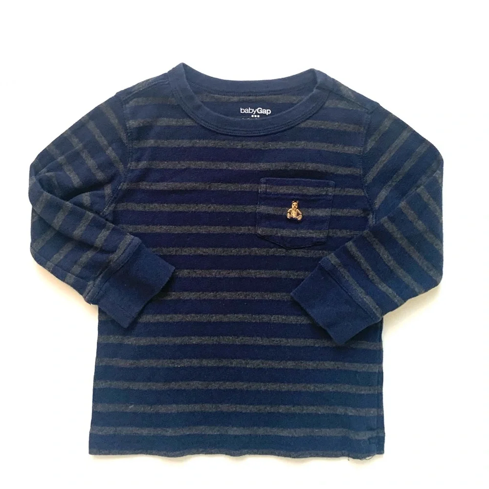GAP Toddler Boy 3T Striped Long Sleeve Tee